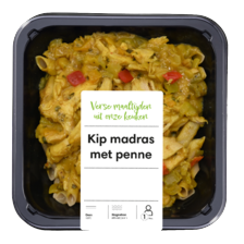 Kip madras met penne